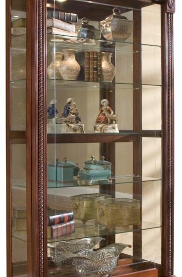 Pulaski Furniture Living Room 2-way Sliding Door Curio Medallion Cher 20485