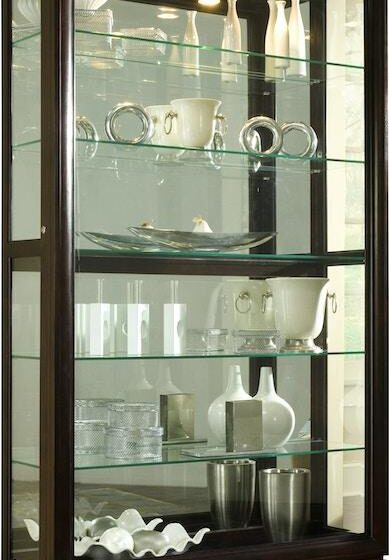 Pulaski Furniture Living Room Two Way Sliding Door Curio 20661