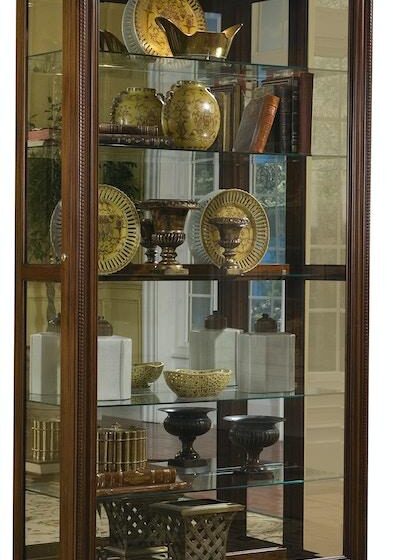 Pulaski Furniture Living Room Two Way Sliding Door Curio 21015