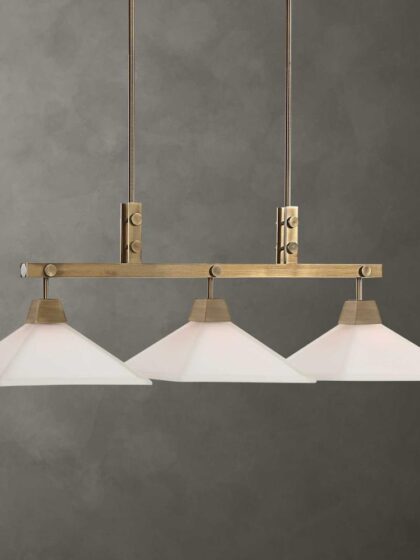 Uttermost Brookdale Industrial 3 Light Linear Chandelier