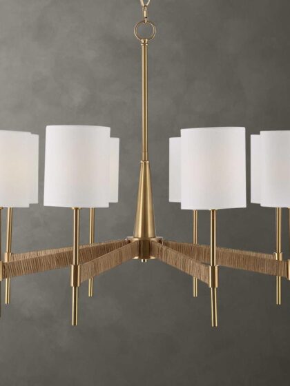 Uttermost Lautoka Rattan 8 Light Chandelier