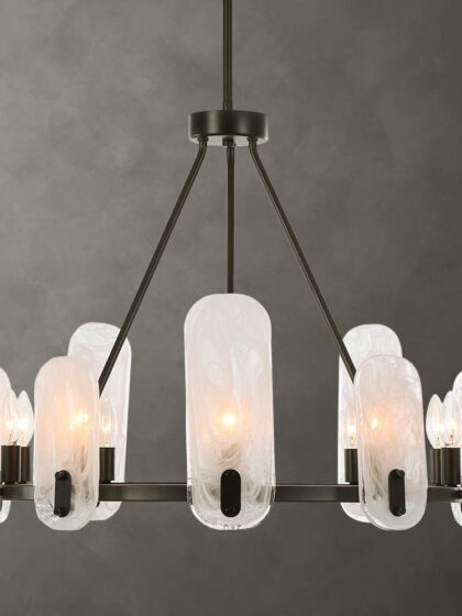 Uttermost Ellipse 10 Light Dark Bronze Chandelier