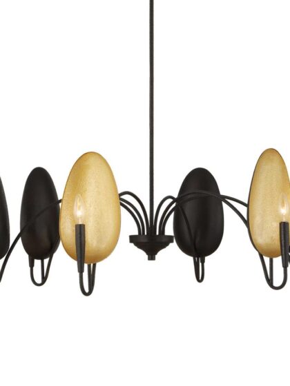 Uttermost Warwick 6 Light Matte Black Chandelier
