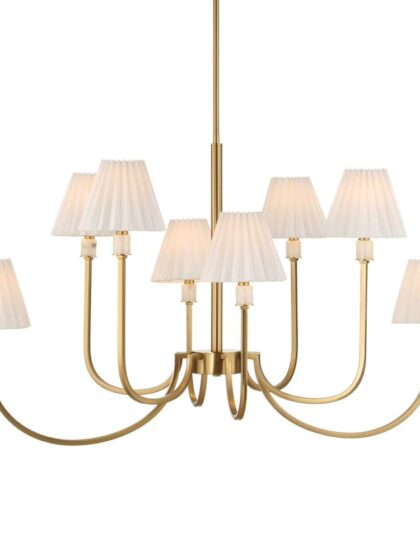 Uttermost Poppins 8 Light Brass Chandelier
