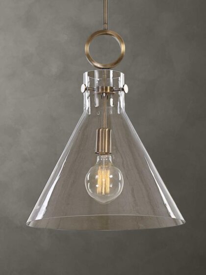 Uttermost Imbuto Funnel Glass 1 Light Pendant