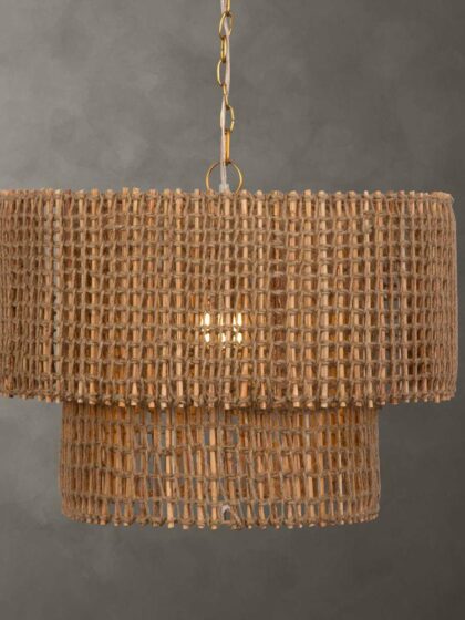 Uttermost Biswas Woven Jute 1 Light Pendant
