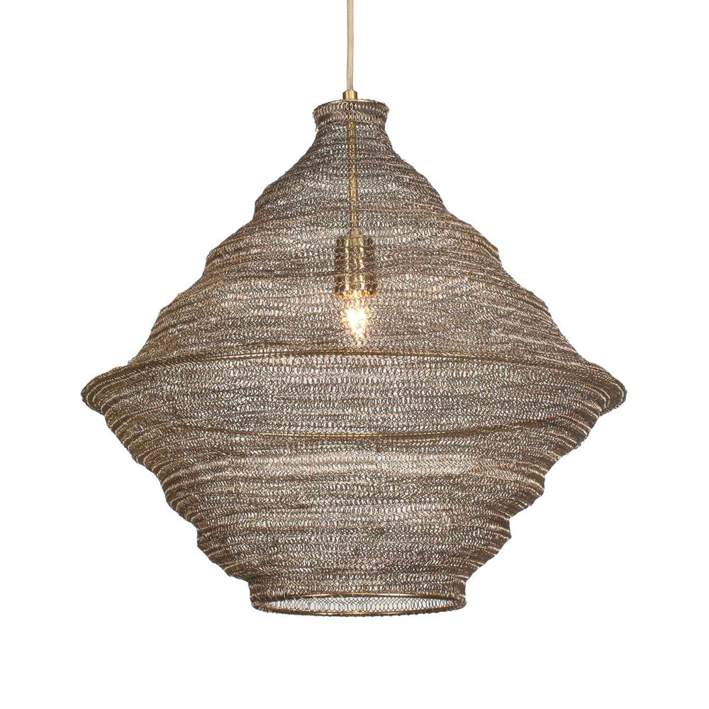 Uttermost Sigh Woven Brass 1 Light Pendant