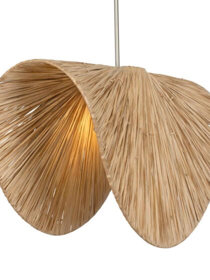 Uttermost Bend 1 Light Raffia Pendant