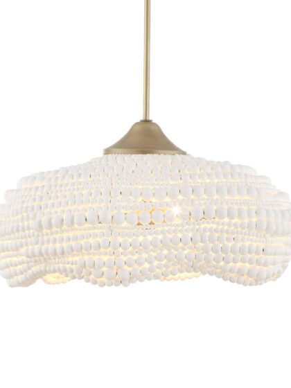 Uttermost Biddeford 5 Light White Beaded Pendant
