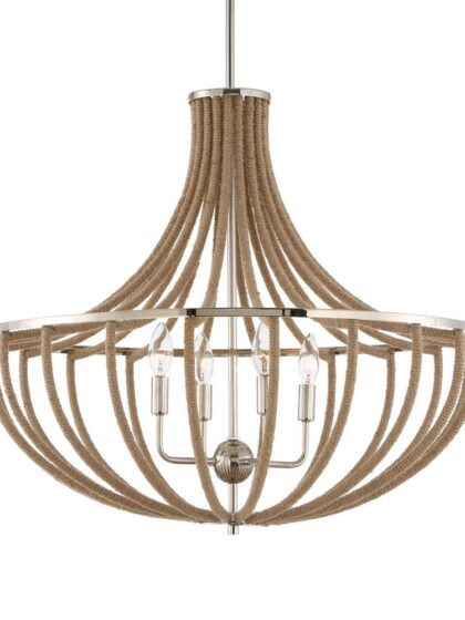 Uttermost Lovelock 4 Light Rope Empire Chandelier