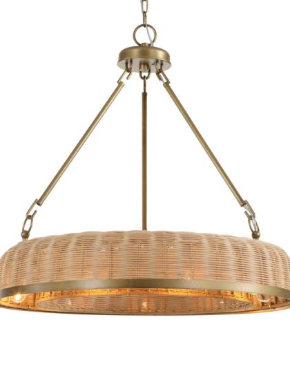Uttermost Ladakh 9 Light Round Wicker Pendant