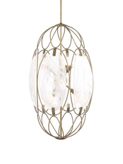 Uttermost Valencia 6 Light Glass Panel Pendant