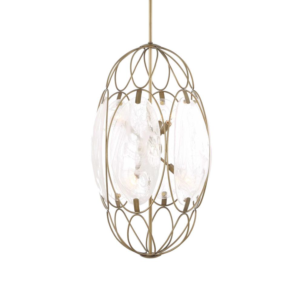 Uttermost Valencia 6 Light Glass Panel Pendant