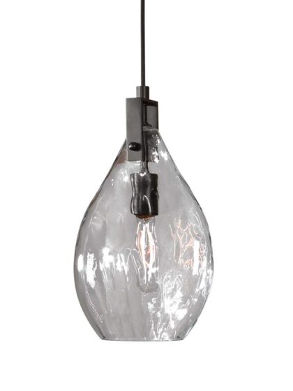 Uttermost Campester 1 Light Watered Glass Mini Pendant