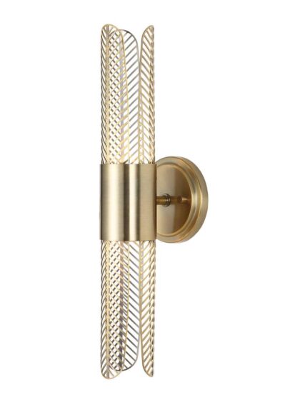 Uttermost Cret 2 Light LED Brass Sconce