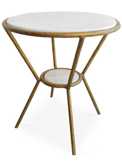 Uttermost Refuge Round White Side Table