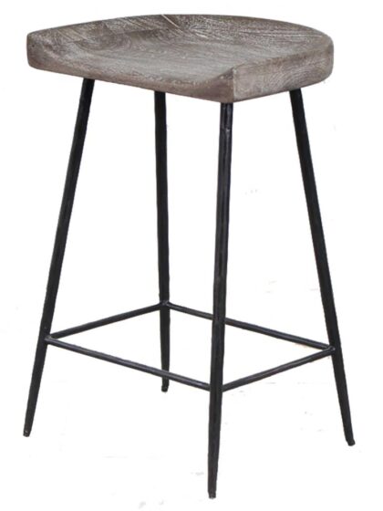 Uttermost Cordova Carved Wood Counter Stool