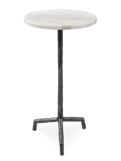 Uttermost Puritan White Marble Drink Table
