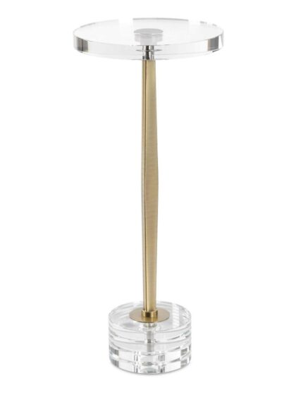 Uttermost Groove Crystal Drink Table