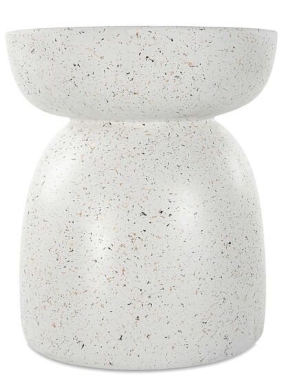 Uttermost Inhale Cast White Accent Table