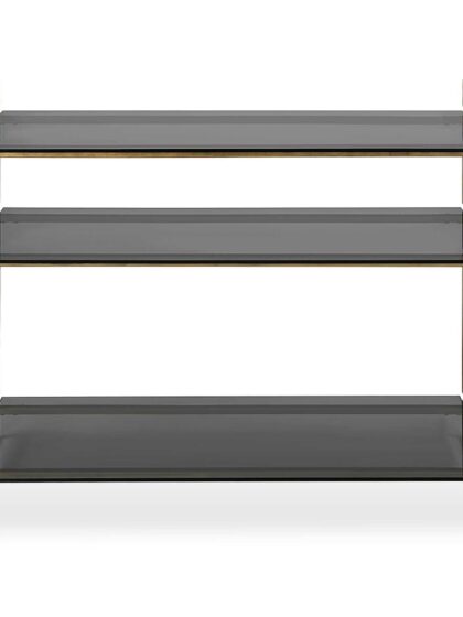 Uttermost Stacked Up Gray Glass Console Table
