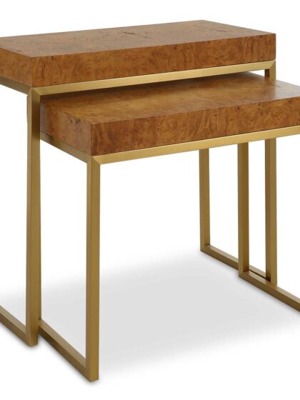Uttermost Burl-esque Wooden Nesting Tables Set/2