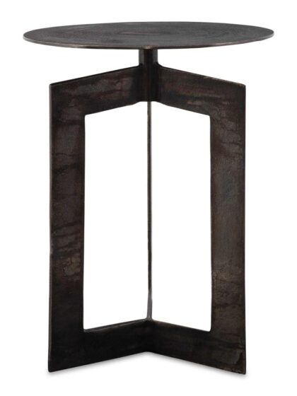 Uttermost Deltoid Gunmetal Accent Table
