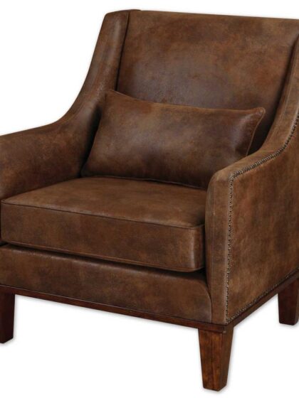 Uttermost Clay Leather Armchair