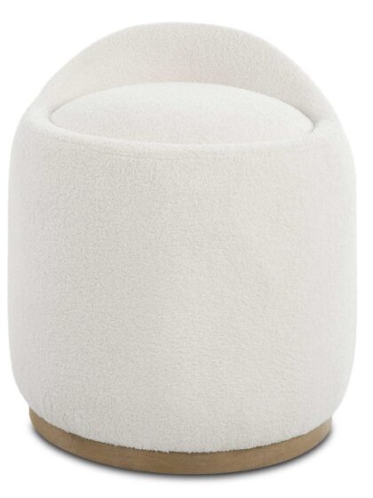 Uttermost Swirl Swivel Sheepskin Ottoman