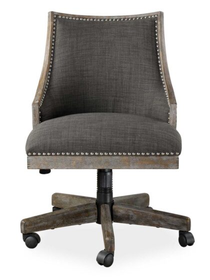 Uttermost Aidrian Charcoal Desk Chair