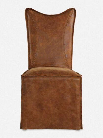 Uttermost Delroy Armless Chairs Cognac Set Of 2