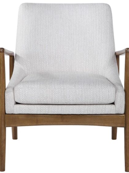 Uttermost Bev White Accent Chair