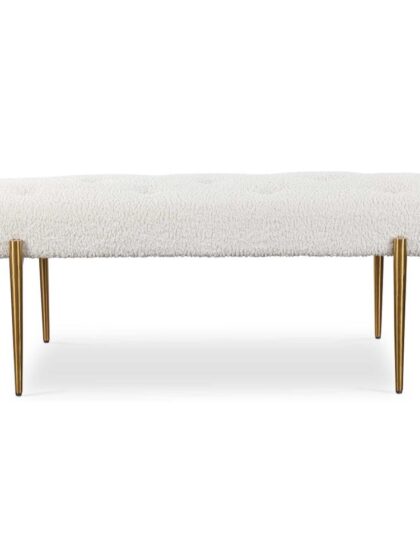 Uttermost Olivier White Bench