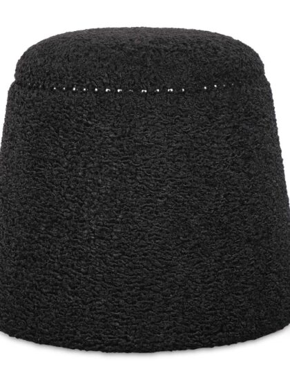 Uttermost Gumdrop Black Ottoman