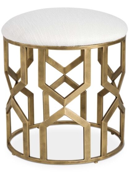Uttermost Trellis Geometric Accent Stool