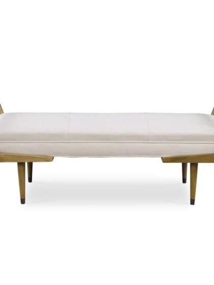 Uttermost Waylon Modern Ivory Bench