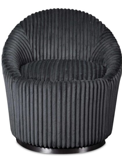 Uttermost Crue Gray Fabric Swivel Chair