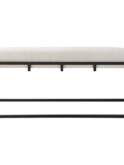 Uttermost Paradox Iron & Fabric Bench