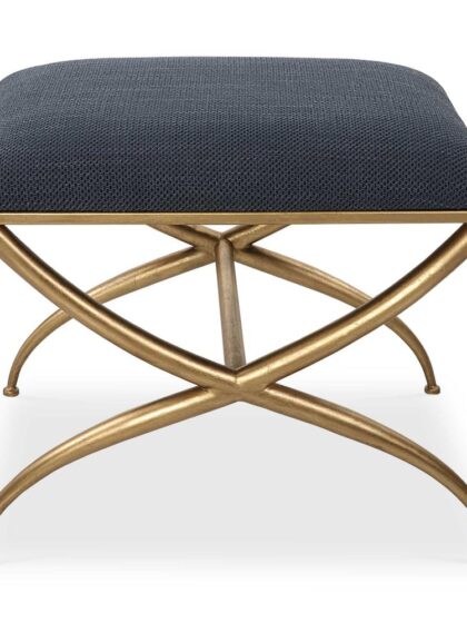 Uttermost Crossing Small Navy Bench