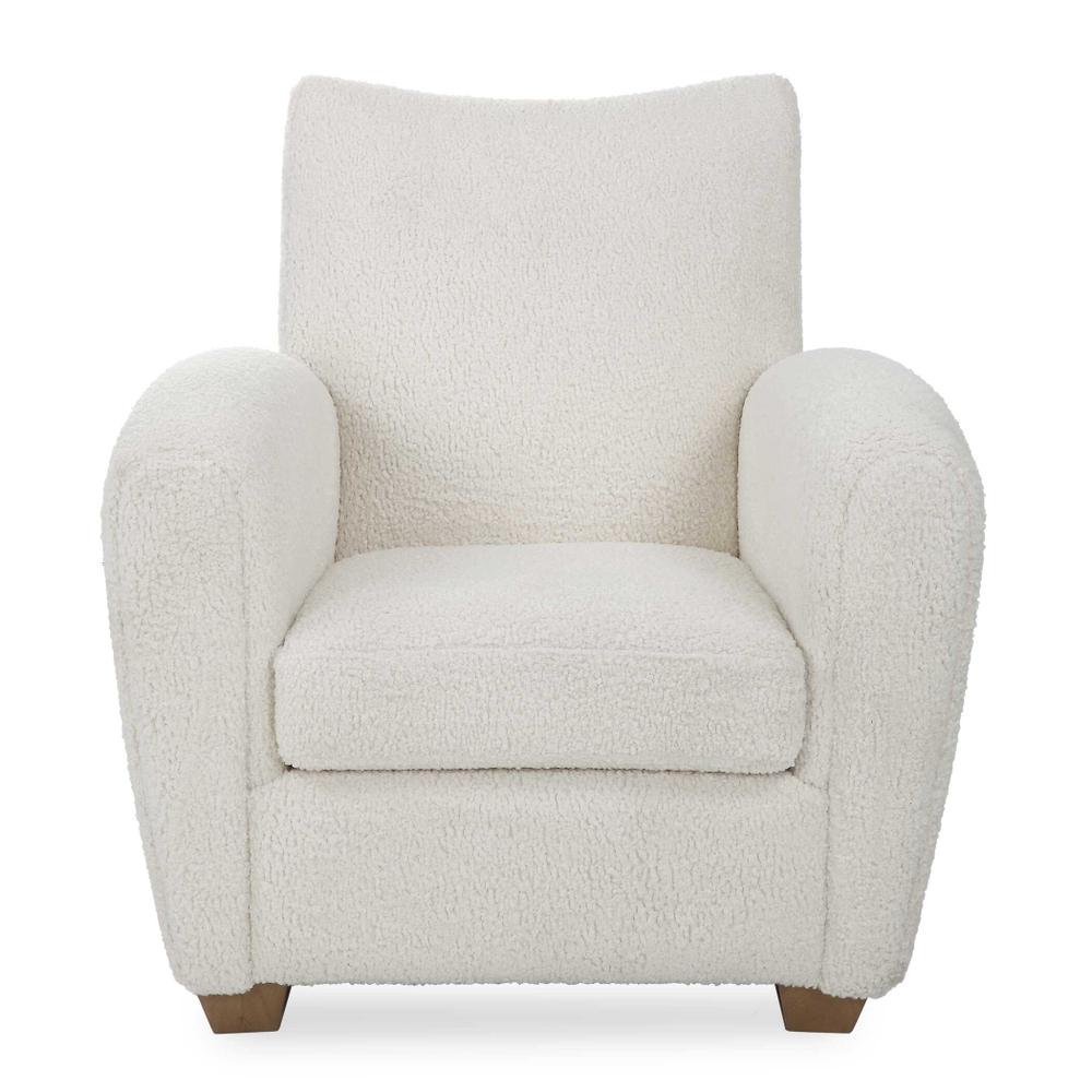 Uttermost Teddy White Shearling Accent Chair