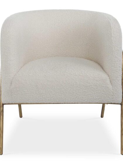 Uttermost Jacobsen Off White Shearling Accent Chair