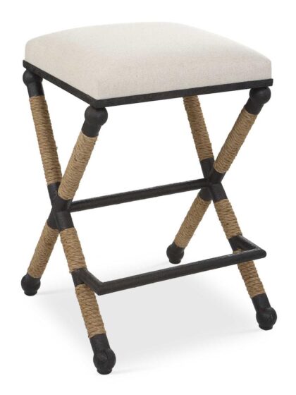 Uttermost Firth Rustic Oatmeal Counter Stool