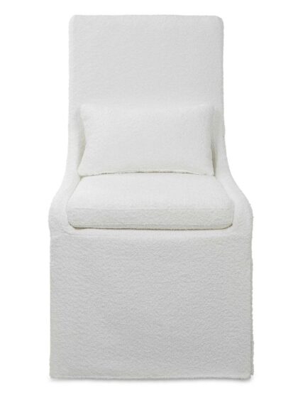 Uttermost Coley White Armless Chair
