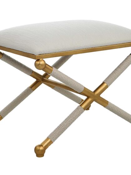 Uttermost Socialite White Small Bench