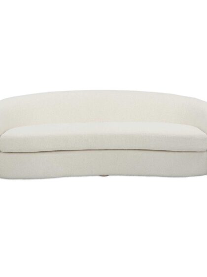 Uttermost Capra Art Deco White Sofa