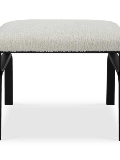 Uttermost Diverge White Shearling Small Bench