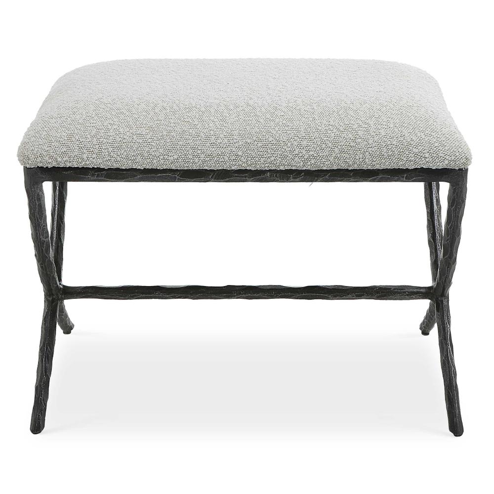 Uttermost Brisby Gray Fabric Small Bench