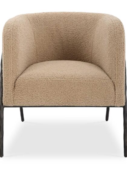 Uttermost Jacobsen Tan Shearling Barrel Chair