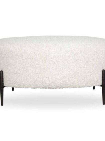 Uttermost Arles Large Plush White Ottoman