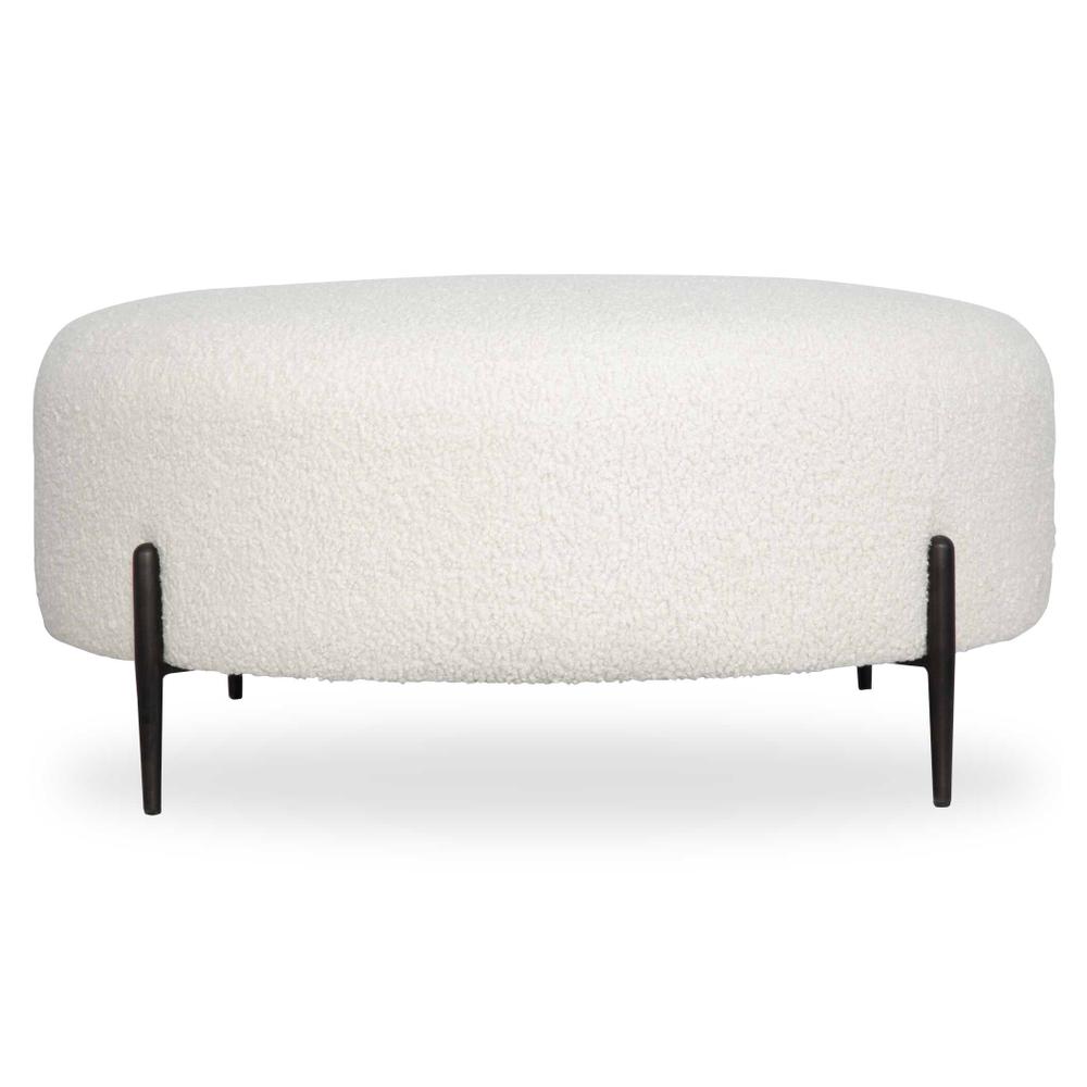 Uttermost Arles Large Plush White Ottoman